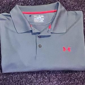 Nice Gray Under Armour Heat Gear Polo Shirt